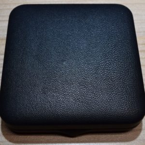 Case "black, imitation leather with white inlay"