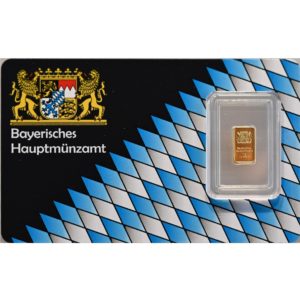 1 G Goldbarren in Scheckkartenformat. Ideal als Geschenk oder zur Geldanlage in Gold.
